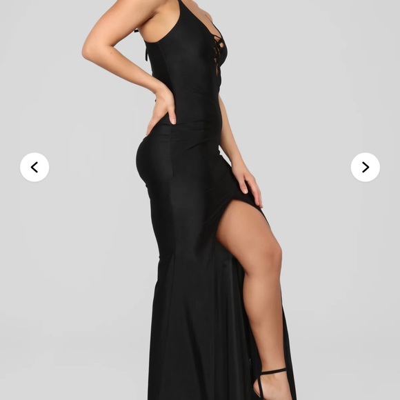 Azariah Lace Up Maxi Dress - Black - Picture 4 of 4